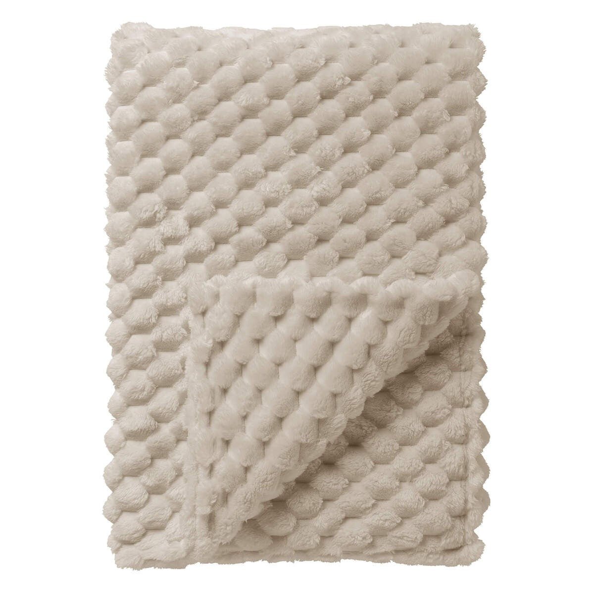VIVIAN Fleece Throw 150 x 200cm - Pumice Stone - THROWS/BLANKETS - Beattys of Loughrea