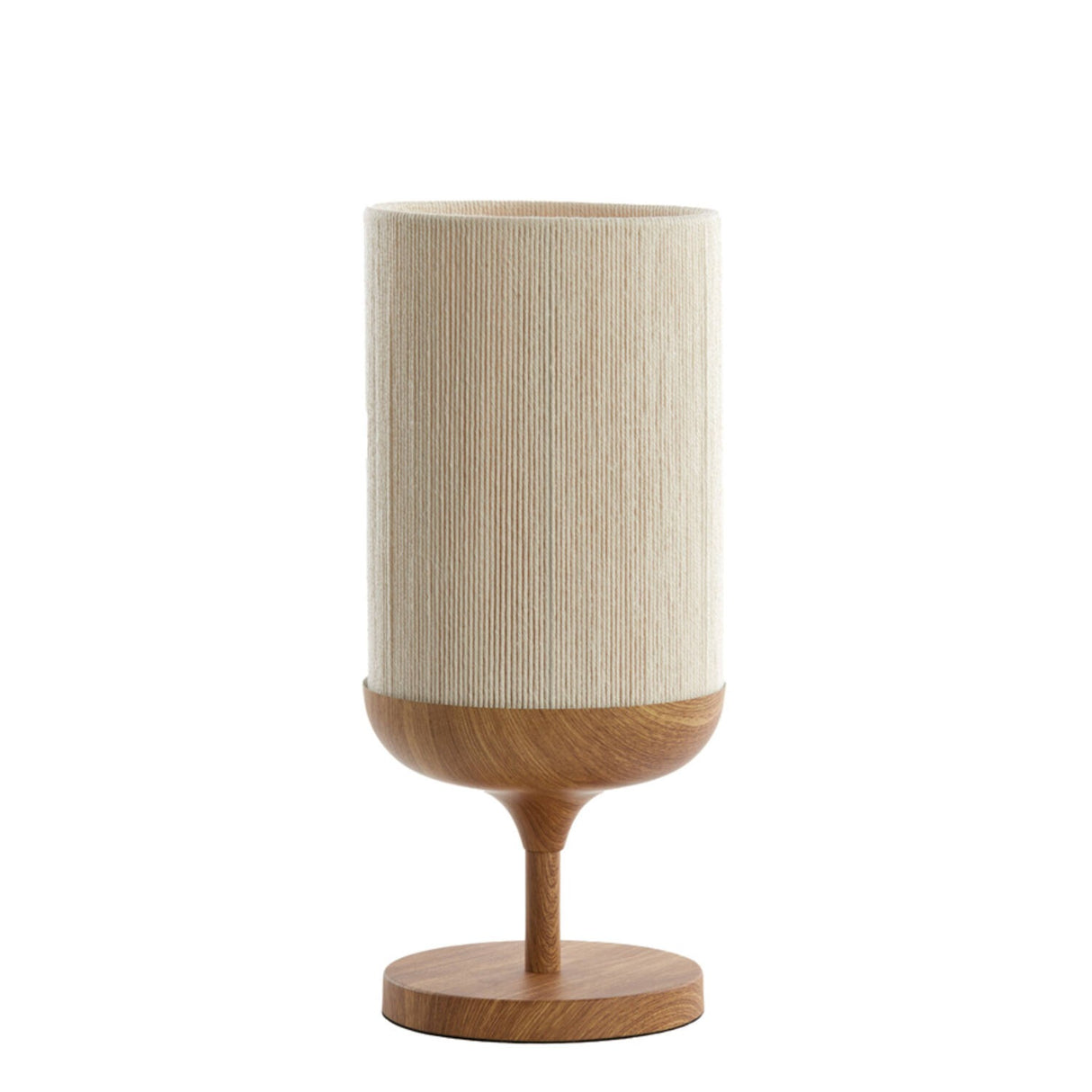 Table lamp 22.5 x 50cm DANIA Wood Print Natural Rope Cream - TABLE/BEDSIDE LAMPS - Beattys of Loughrea