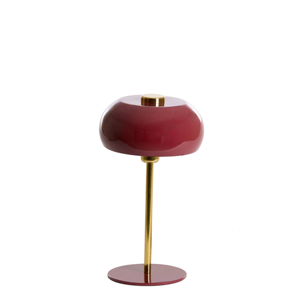 Table Lamp 23 x 40cm SURIN Shiny Burgundy & Gold - TABLE/BEDSIDE LAMPS - Beattys of Loughrea
