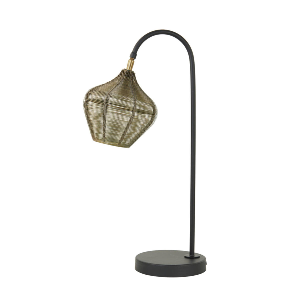 Table Lamp 27 x 20 x 61cm ALVARO Antique Bronze & Matt Black - TABLE/BEDSIDE LAMPS - Beattys of Loughrea