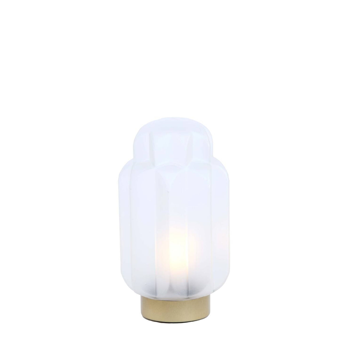 Table Lamp LED 11.5 x 22cm THISIO Glass Matt White - TABLE/BEDSIDE LAMPS - Beattys of Loughrea