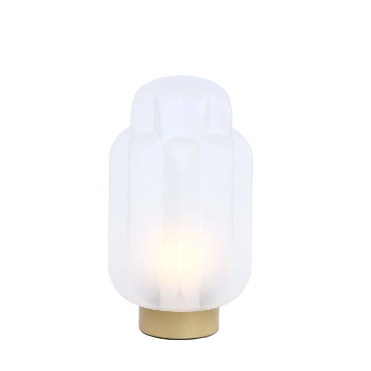 Table Lamp LED 14 x 26.5cm THISIO Glass Matt White - TABLE/BEDSIDE LAMPS - Beattys of Loughrea