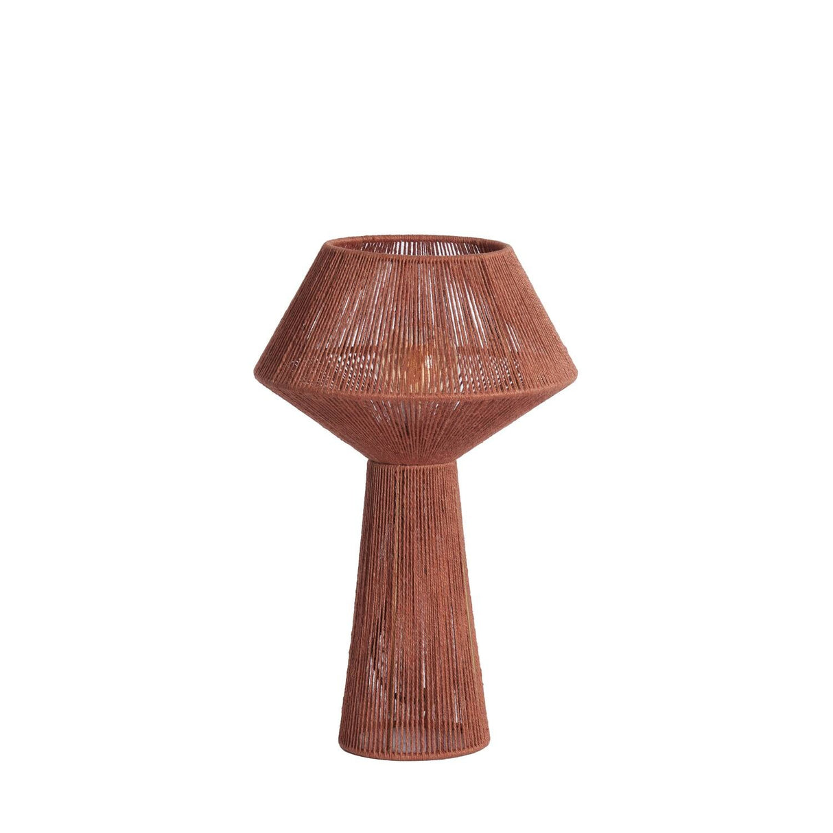 Table Lamp 30 x 47cm FUGIA Jute Brick Red - TABLE/BEDSIDE LAMPS - Beattys of Loughrea