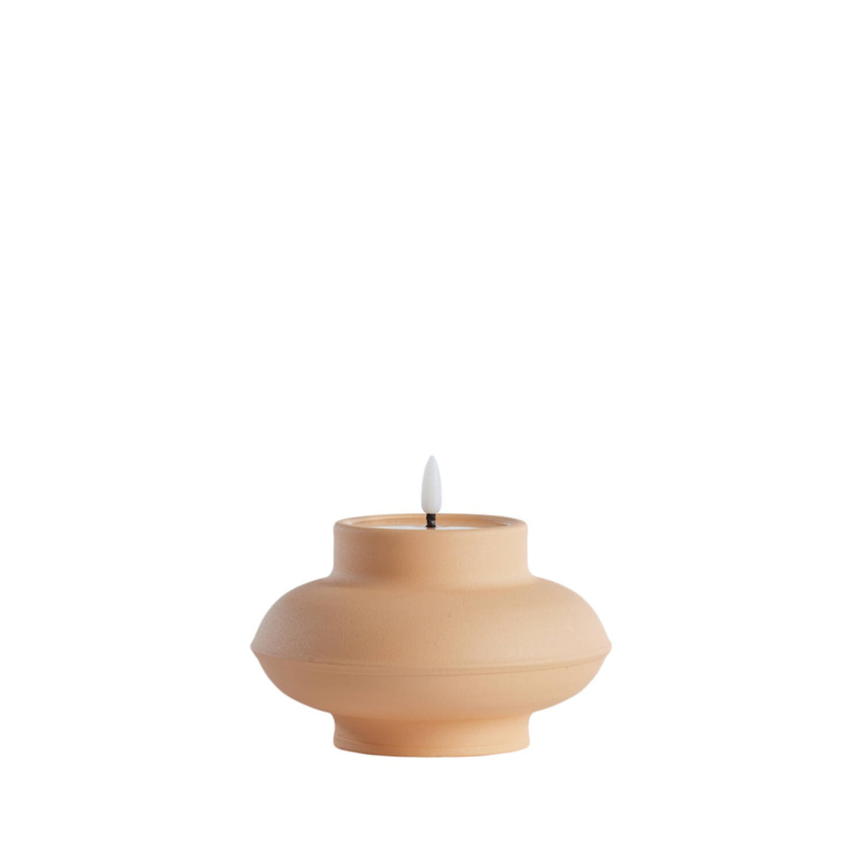 Battery Operated LED Candle 14 x 10.5cm JAYDIE Light Peach - TABLE/BEDSIDE LAMPS - Beattys of Loughrea