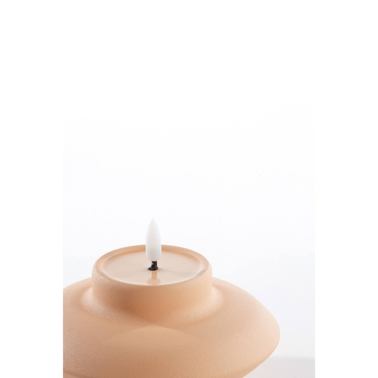 Battery Operated LED Candle 13 x 8cm JAYDIE Light Peach - TABLE/BEDSIDE LAMPS - Beattys of Loughrea
