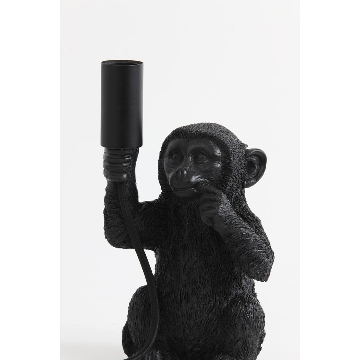 Table Lamp E14 13 x 12.5 x 23.5cm MONKEY Matt Black - TABLE/BEDSIDE LAMPS - Beattys of Loughrea