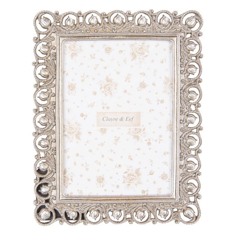 Photo Frame 13 x 18cm Silver Coloured Plastic Rectangle Classic - PHOTO FRAMES - PLATED, GILT, STONE - Beattys of Loughrea