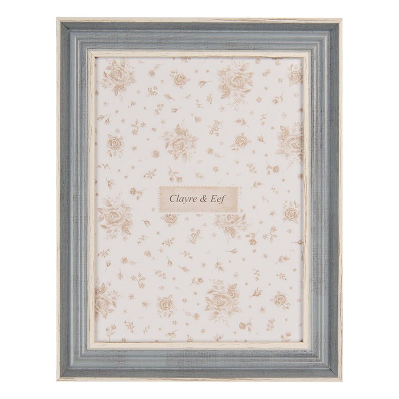 Photo Frame 13 x 18cm Blue MDF Rectangle Bohemian - PHOTO FRAMES - PLATED, GILT, STONE - Beattys of Loughrea