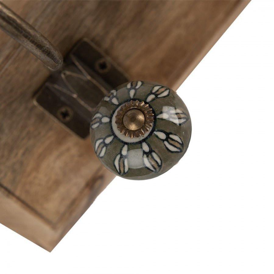 Wall Hook Set of 4 Hooks 45 x 11 x 18cm Brown Wood - HAT & COAT HOOK ON TIMBER - Beattys of Loughrea