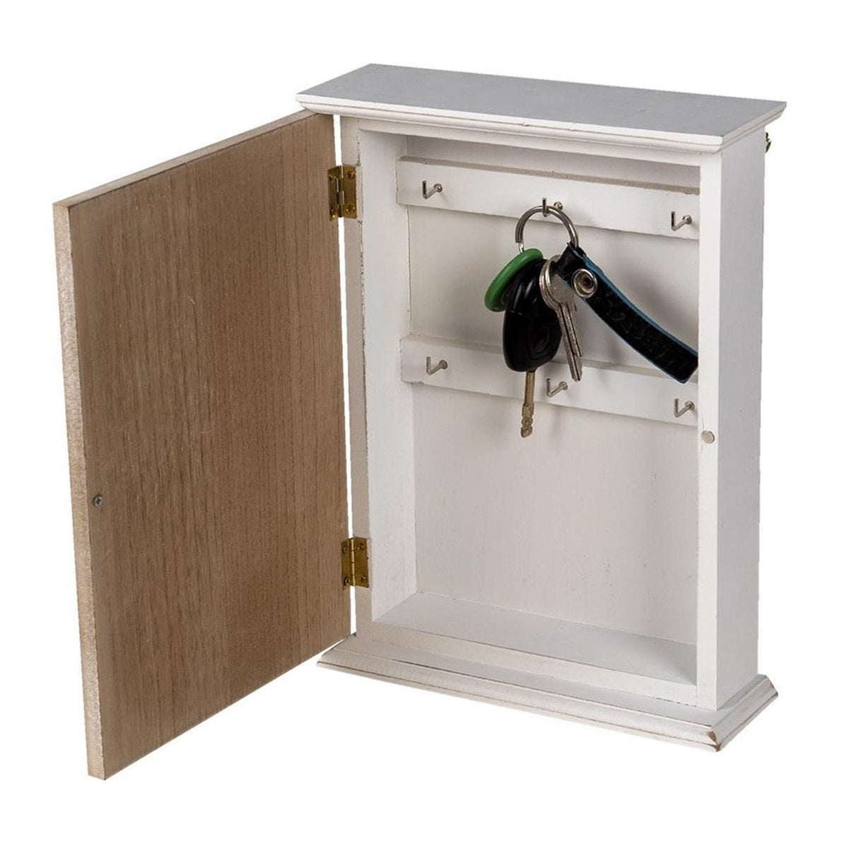 Wood Rectangular Flowers Key Holder 20x7x27cm - ORNAMENTS - Beattys of Loughrea