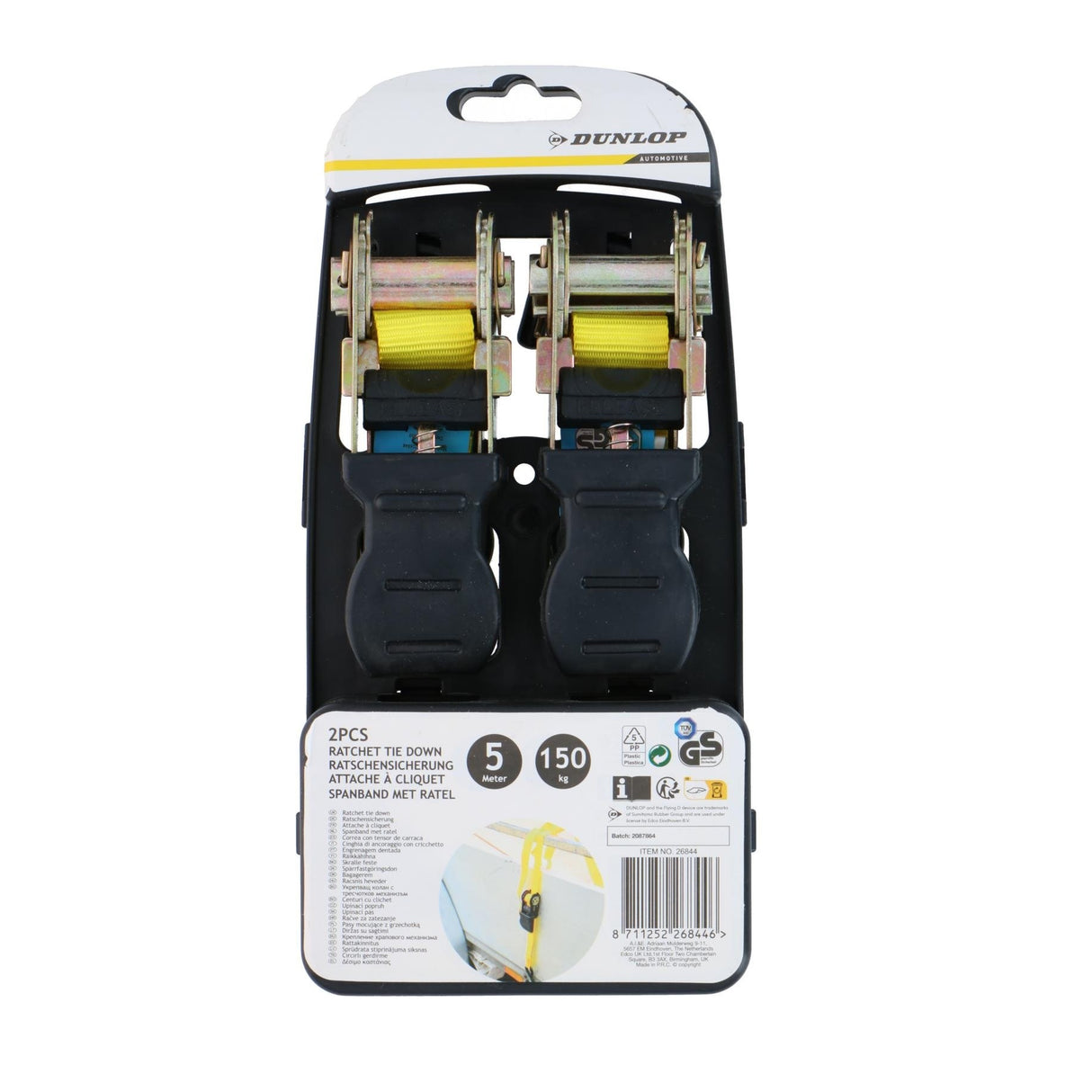 DUNLOP Ratchet Straps 2 pcs - TRAILER/TRACTOR PARTS - Beattys of Loughrea