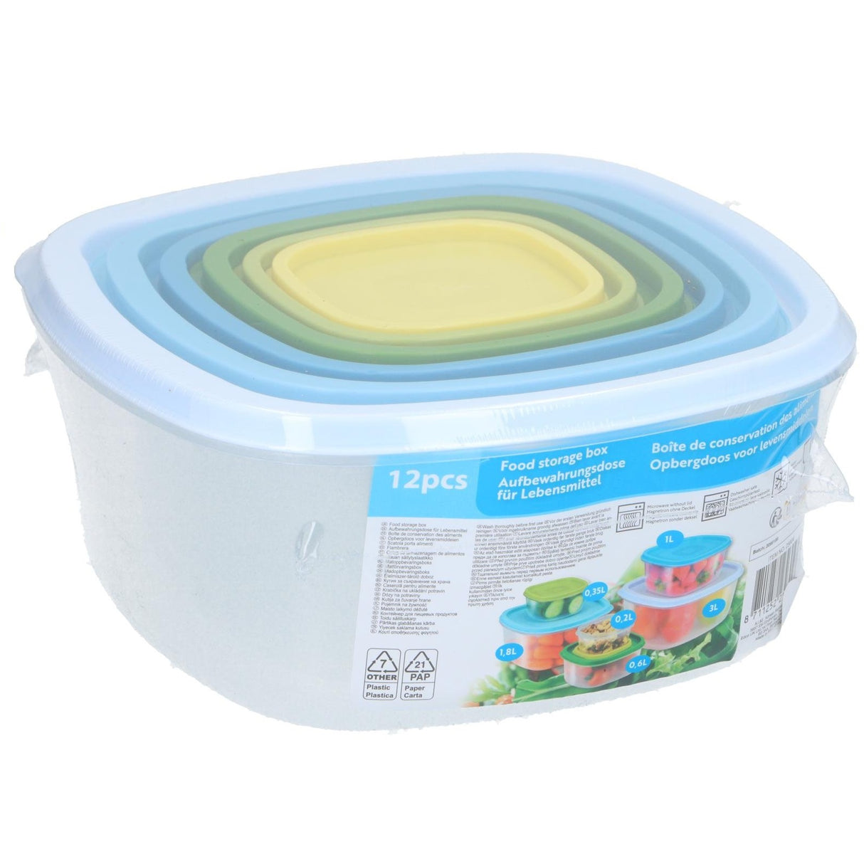 Food Storage Set 12 pcs - PLASTICS - STORAGE LUNCH BOX BEAKER - Beattys of Loughrea