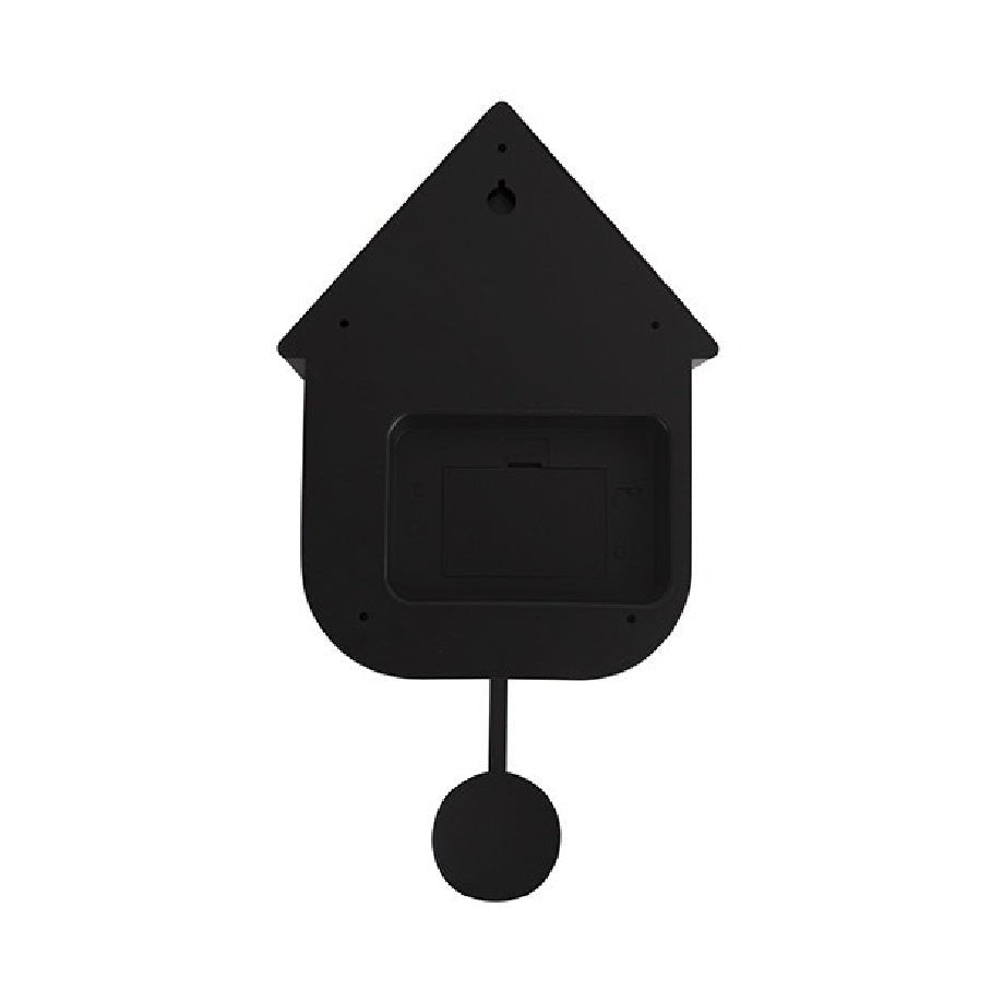 Wall Clock Modern Cuckoo Metallic Black - CLOCKS - Beattys of Loughrea