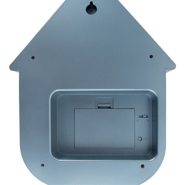 Wall Clock Modern Cuckoo Metallic Dark Blue - CLOCKS - Beattys of Loughrea