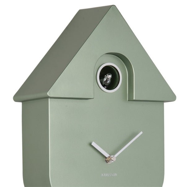 Wall Clock Modern Cuckoo Metallic Jungle Green - CLOCKS - Beattys of Loughrea