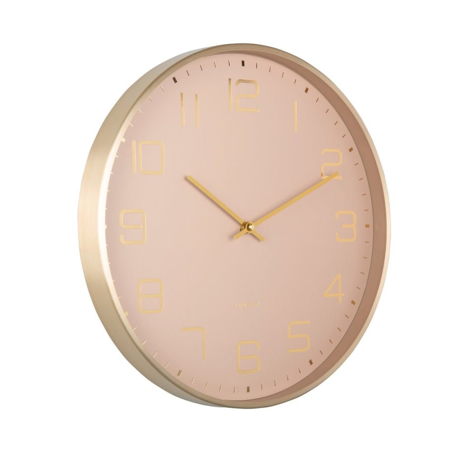 Wall Clock Elegance Glow Soft Brown - CLOCKS - Beattys of Loughrea