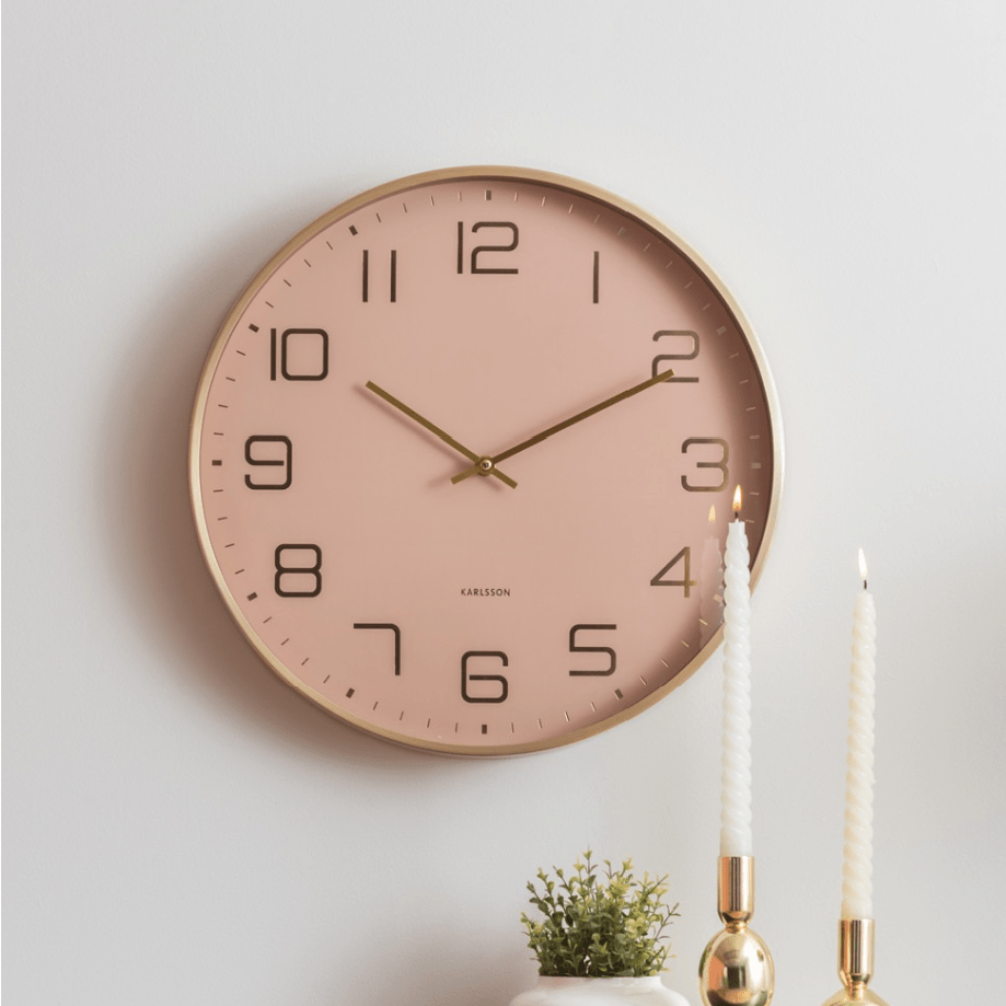 Wall Clock Elegance Glow Soft Brown - CLOCKS - Beattys of Loughrea