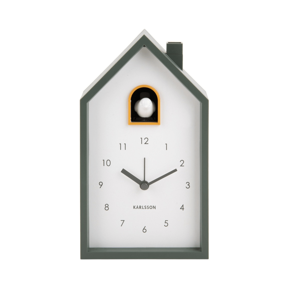 Alarm Clock Modern Cuckoo Jungle Green - CLOCKS - Beattys of Loughrea