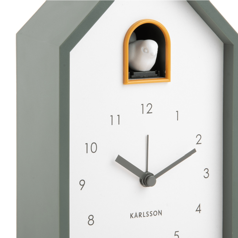 Alarm Clock Modern Cuckoo Jungle Green - CLOCKS - Beattys of Loughrea
