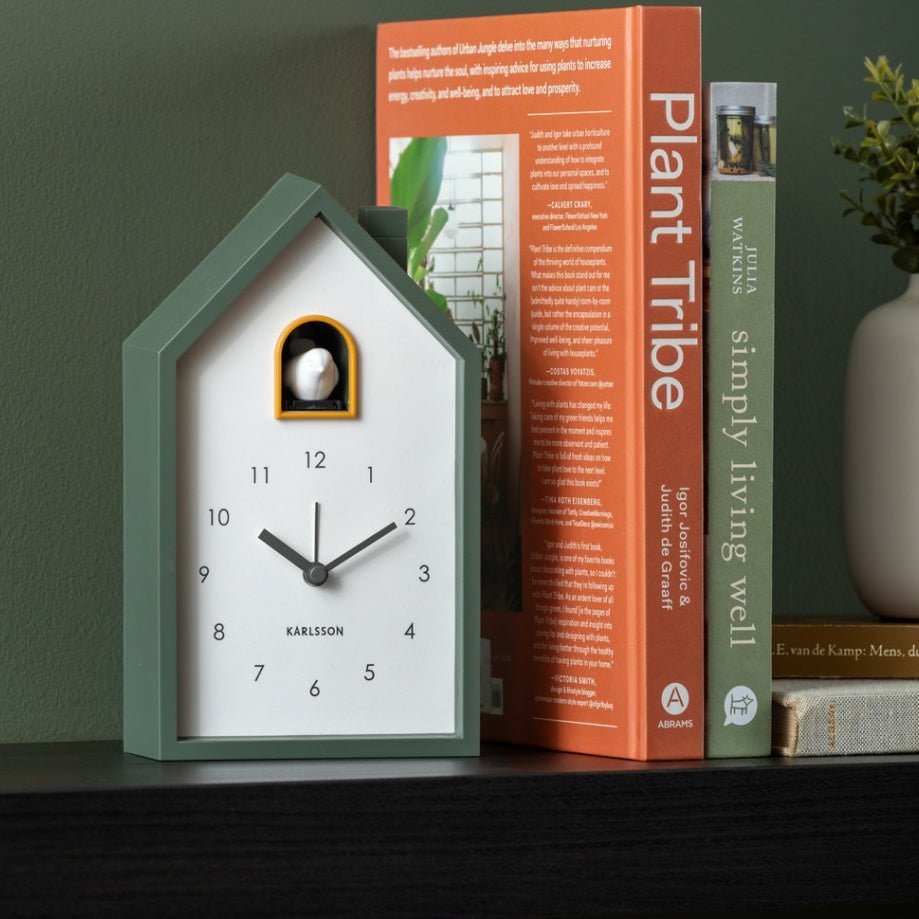 Alarm Clock Modern Cuckoo Jungle Green - CLOCKS - Beattys of Loughrea