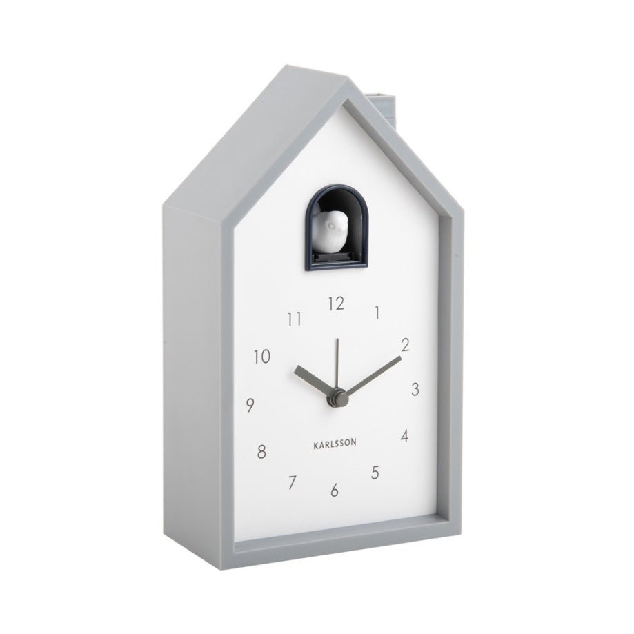Alarm Clock Modern Cuckoo Mouse Grey - CLOCKS - Beattys of Loughrea