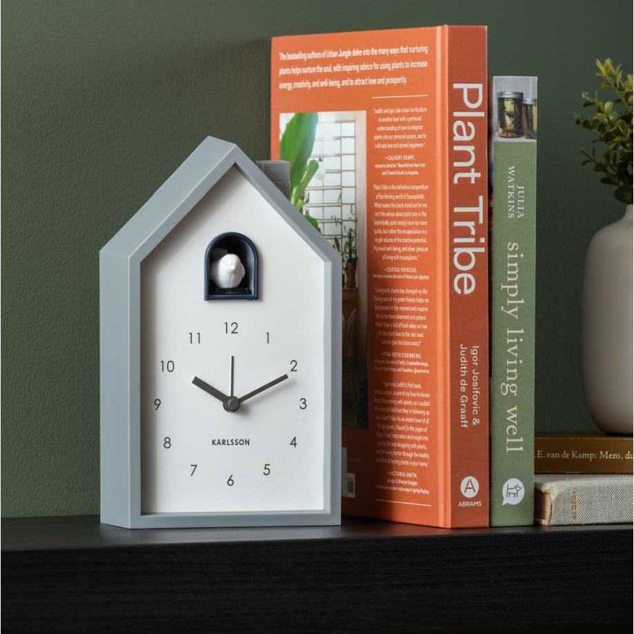 Alarm Clock Modern Cuckoo Mouse Grey - CLOCKS - Beattys of Loughrea