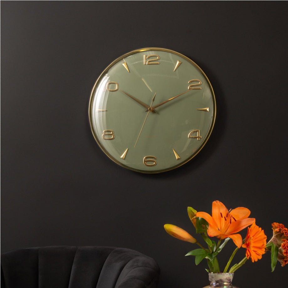 Wall Clock Sienna Glow Jungle Green - CLOCKS - Beattys of Loughrea