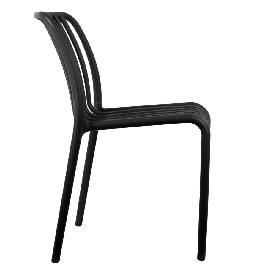 Outdoor Stackable Dining Chair Glee Black - LGE WOODEN FURNITURE - Beattys of Loughrea