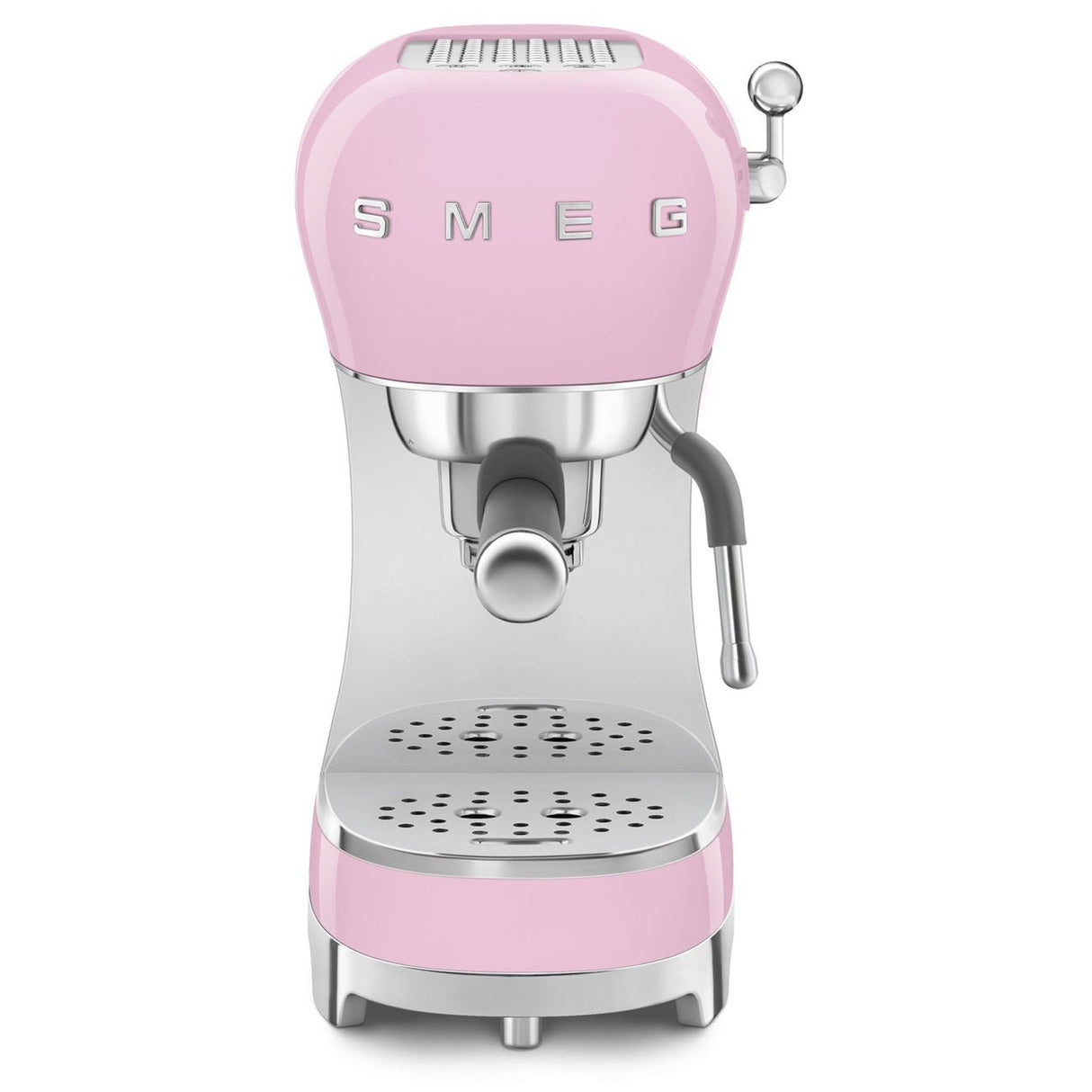 Smeg Espresso Coffee Machine with Pump 50's Style Pink ECF02PKUK - COFFEE MAKERS / ACCESSORIES - Beattys of Loughrea