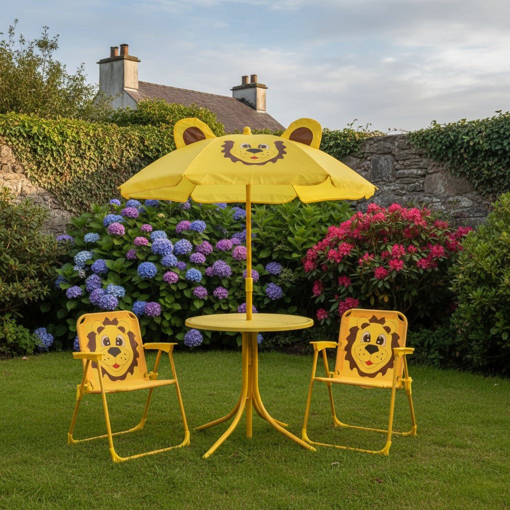 Outdoor Living Foldable Kids Garden Set – Yellow Lion - SINGLE GARDEN TABLE - Beattys of Loughrea