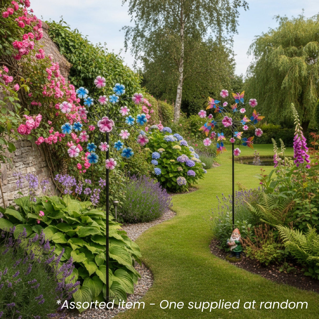 Windmill Iron Garden Spinner Assorted - One Supplied* - GARDEN ORNAMENTS INCL SOLAR - Beattys of Loughrea