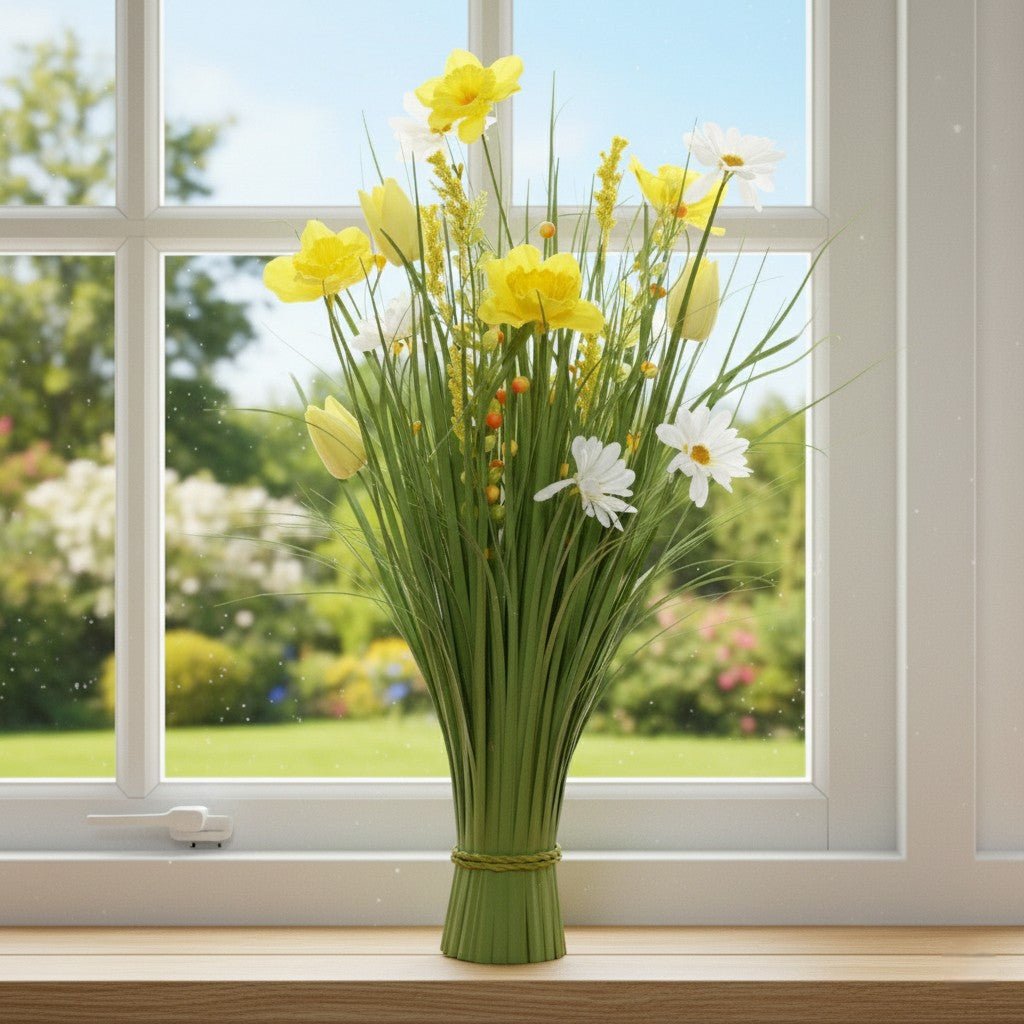 Artificial Grass Plant – Yellow – 70 cm - FLOWERS - PAPER/PLASTIC - Beattys of Loughrea