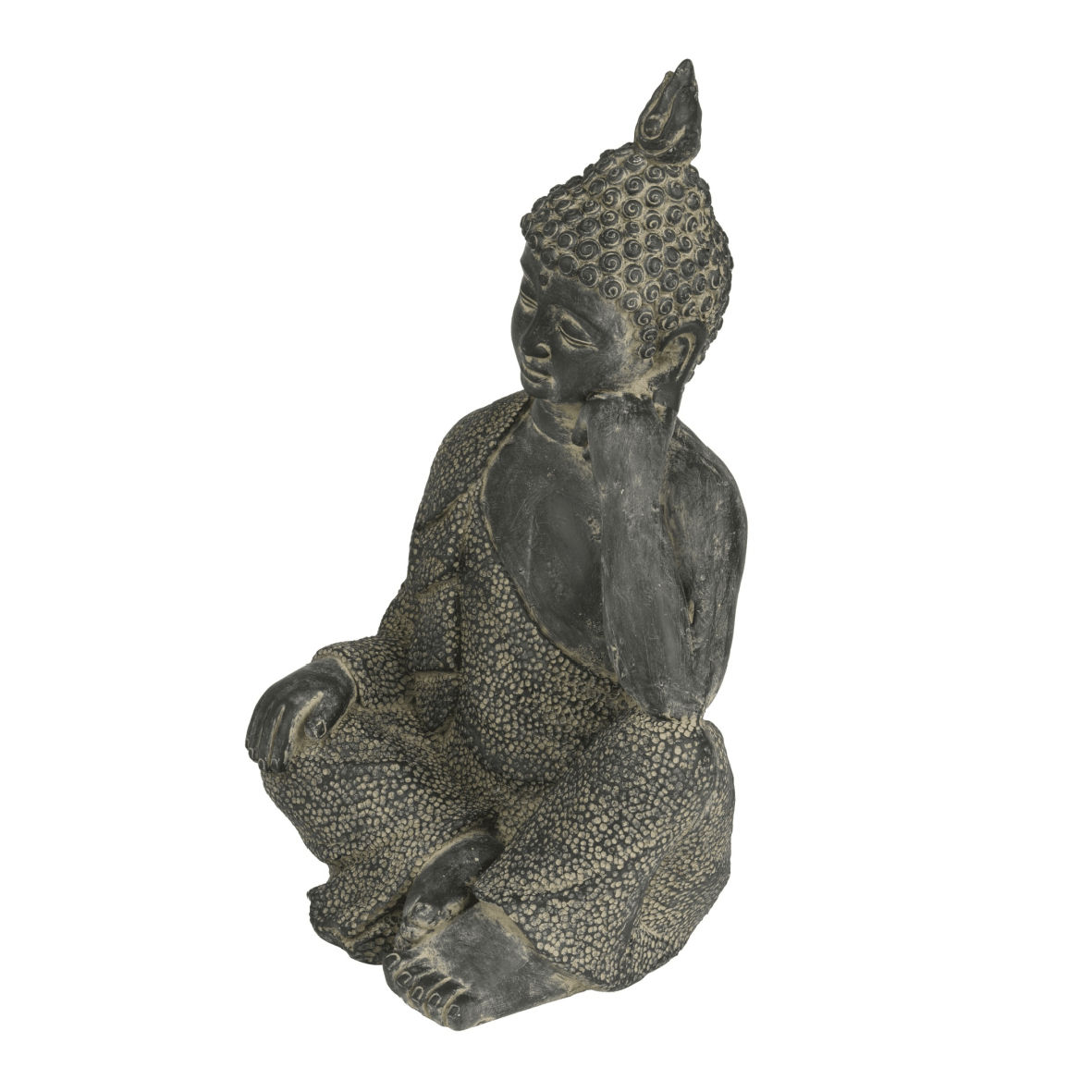 Buddha Statue Matte Black 45cm - GARDEN ORNAMENTS INCL SOLAR - Beattys of Loughrea