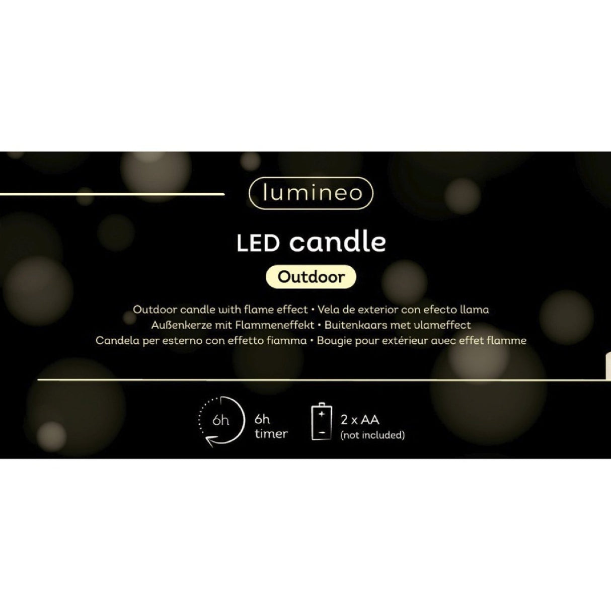 LED Outdoor Battery Operated Green Candle 8.5 x 16.5Cm - BATTERY LED CANDLES - Beattys of Loughrea
