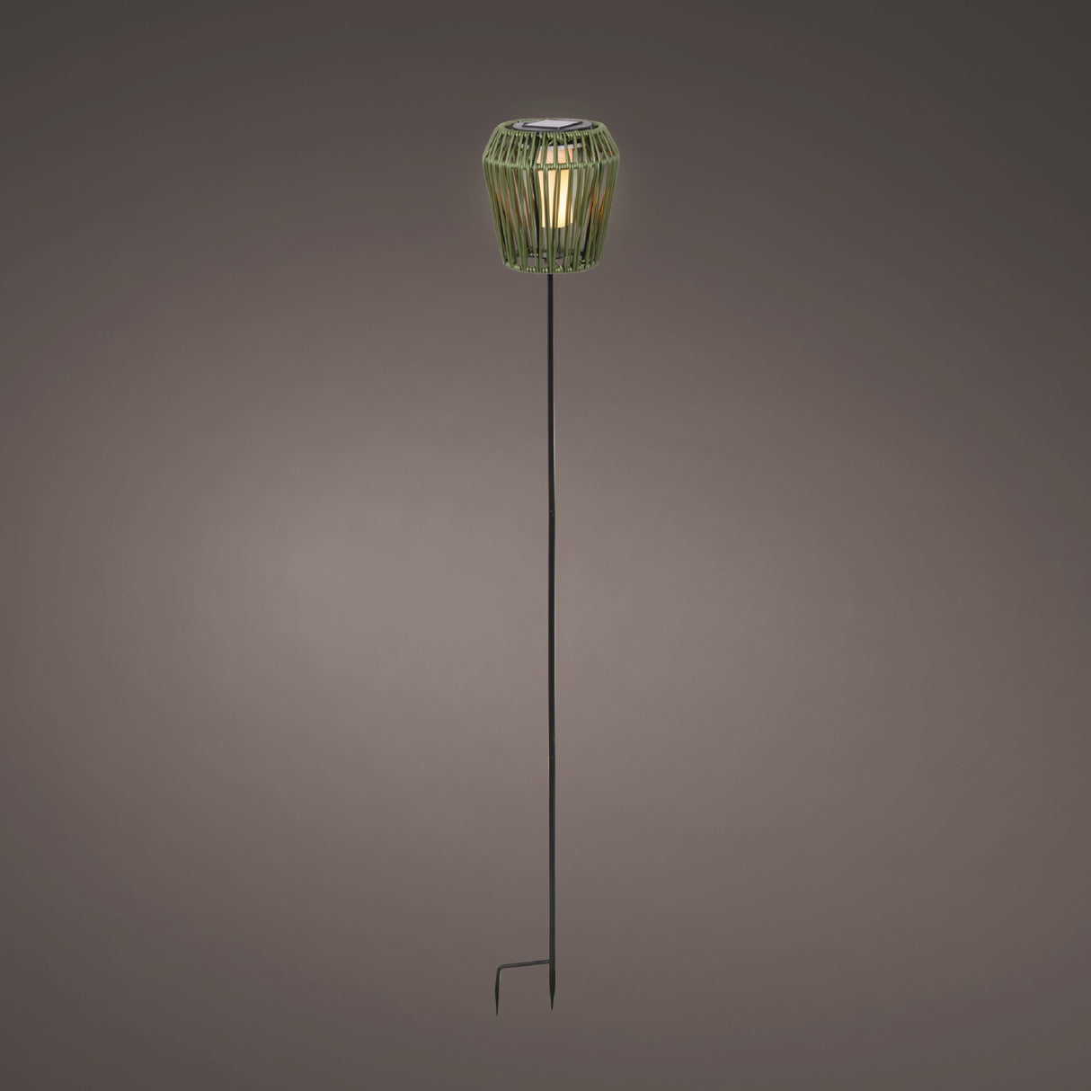 Lumineo Solar Wicker Garden Stake With Flame Effect – Green - GARDEN ORNAMENTS INCL SOLAR - Beattys of Loughrea