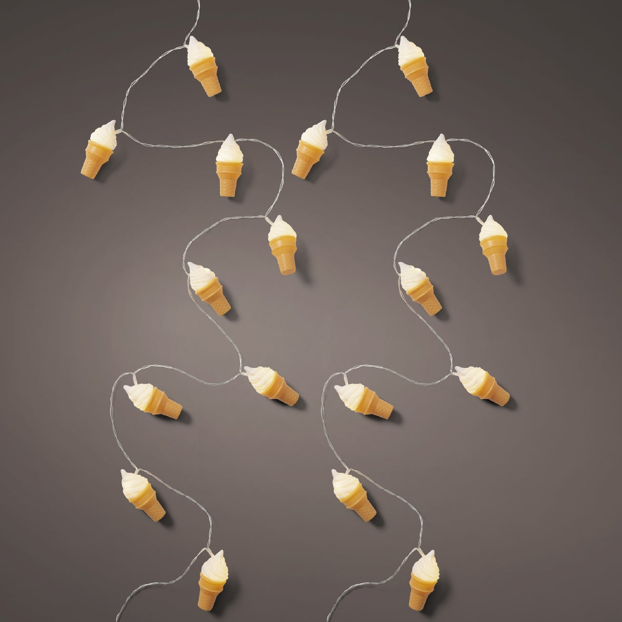 Lumineo Ice Cream Cones String Light with Warm White LEDs - LED STRING DECO LIGHTS (NOT XMAS) - Beattys of Loughrea