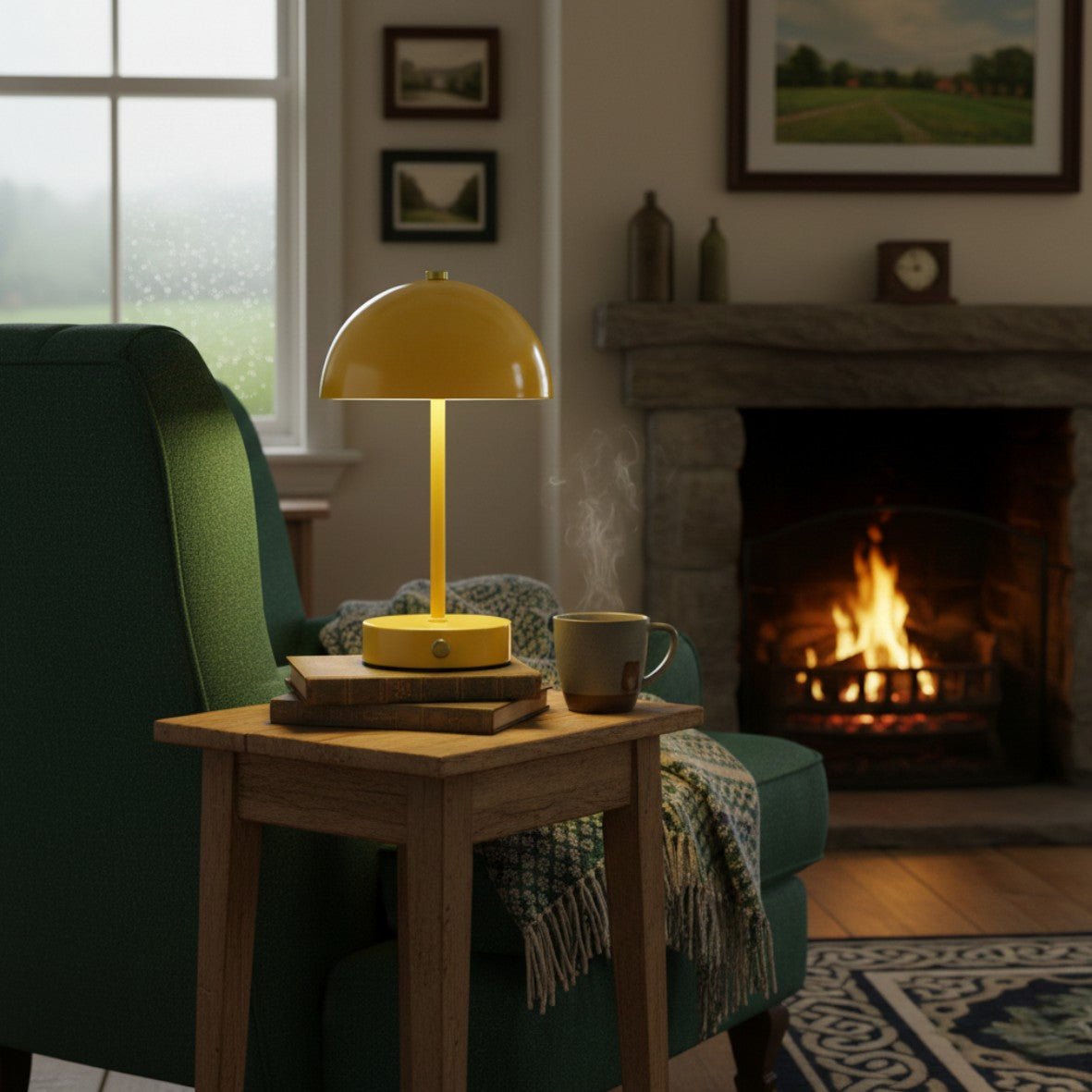 Lumineo Rechargeable Table Lamp in Yellow - TABLE/BEDSIDE LAMPS - Beattys of Loughrea