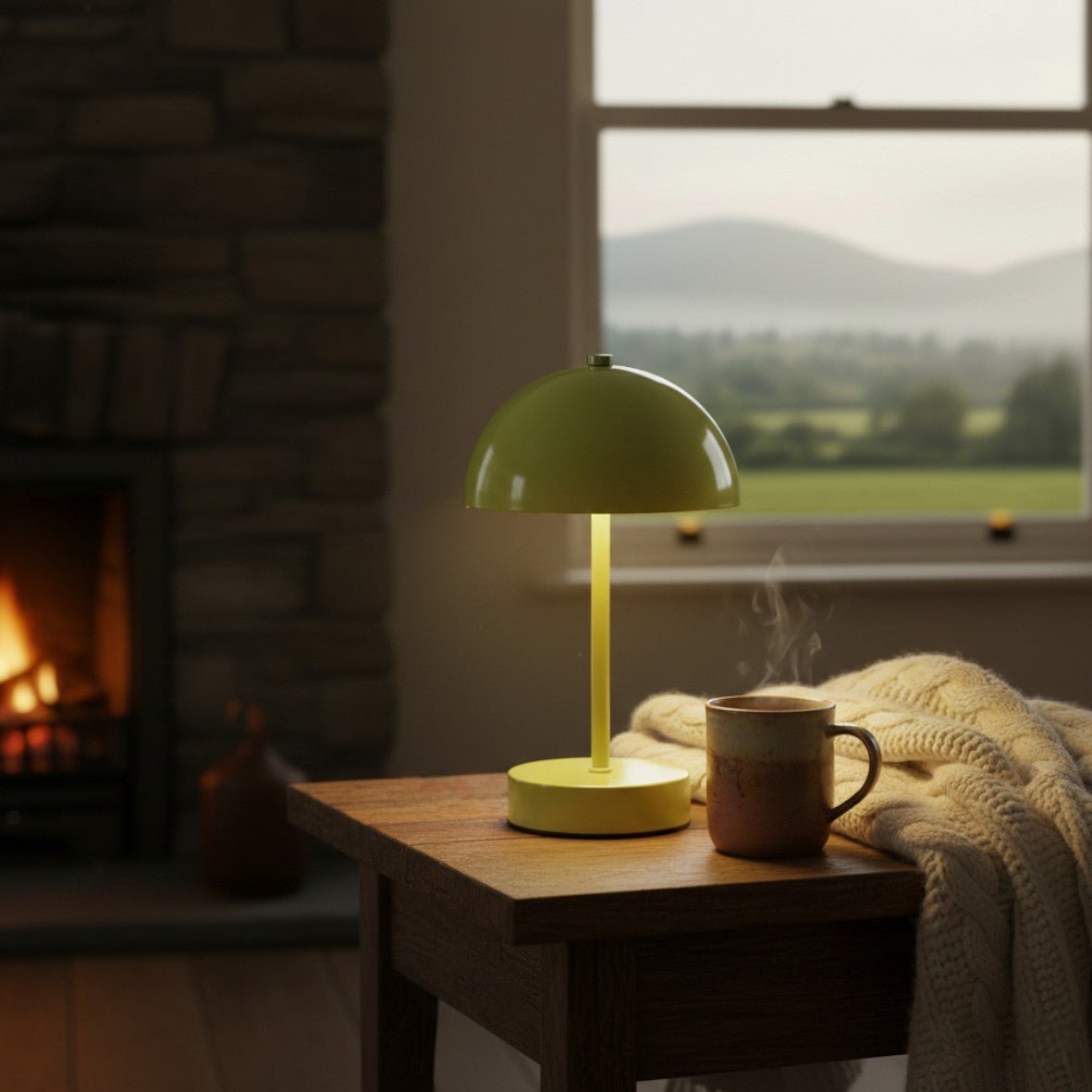 Lumineo Rechargeable Table Lamp in Green - TABLE/BEDSIDE LAMPS - Beattys of Loughrea
