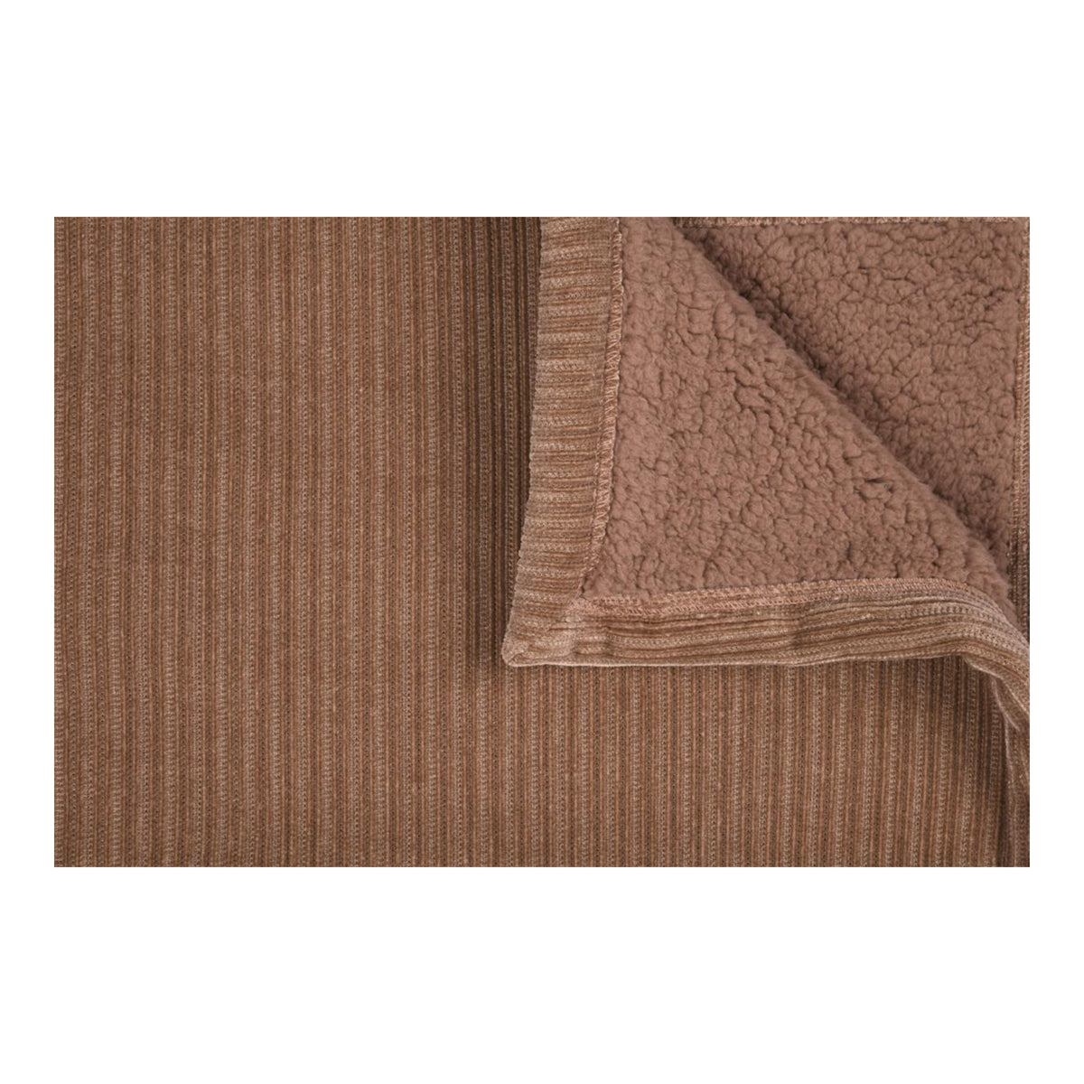 STOF Clayton Ribbed Plush Throw, Camel, 130x160cm - THROWS/BLANKETS - Beattys of Loughrea