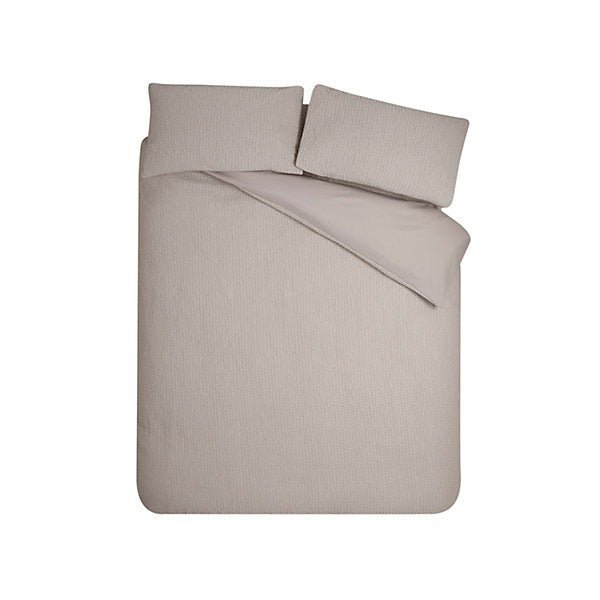 Catherine Lansfield Crinkle Seersucker Duvet Cover Set – Double - DUVET COVERS - Beattys of Loughrea