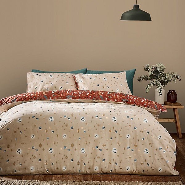 Catherine Lansfield Burnt Orange Enchanted Twilight Animals Duvet Cover Set – Single - DUVET COVERS - Beattys of Loughrea