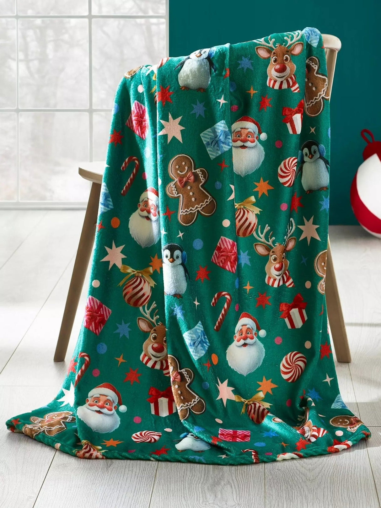 Catherine Lansfield Christmas Icons Fleece Blanket Throw – 130x170cm - THROWS/BLANKETS - Beattys of Loughrea