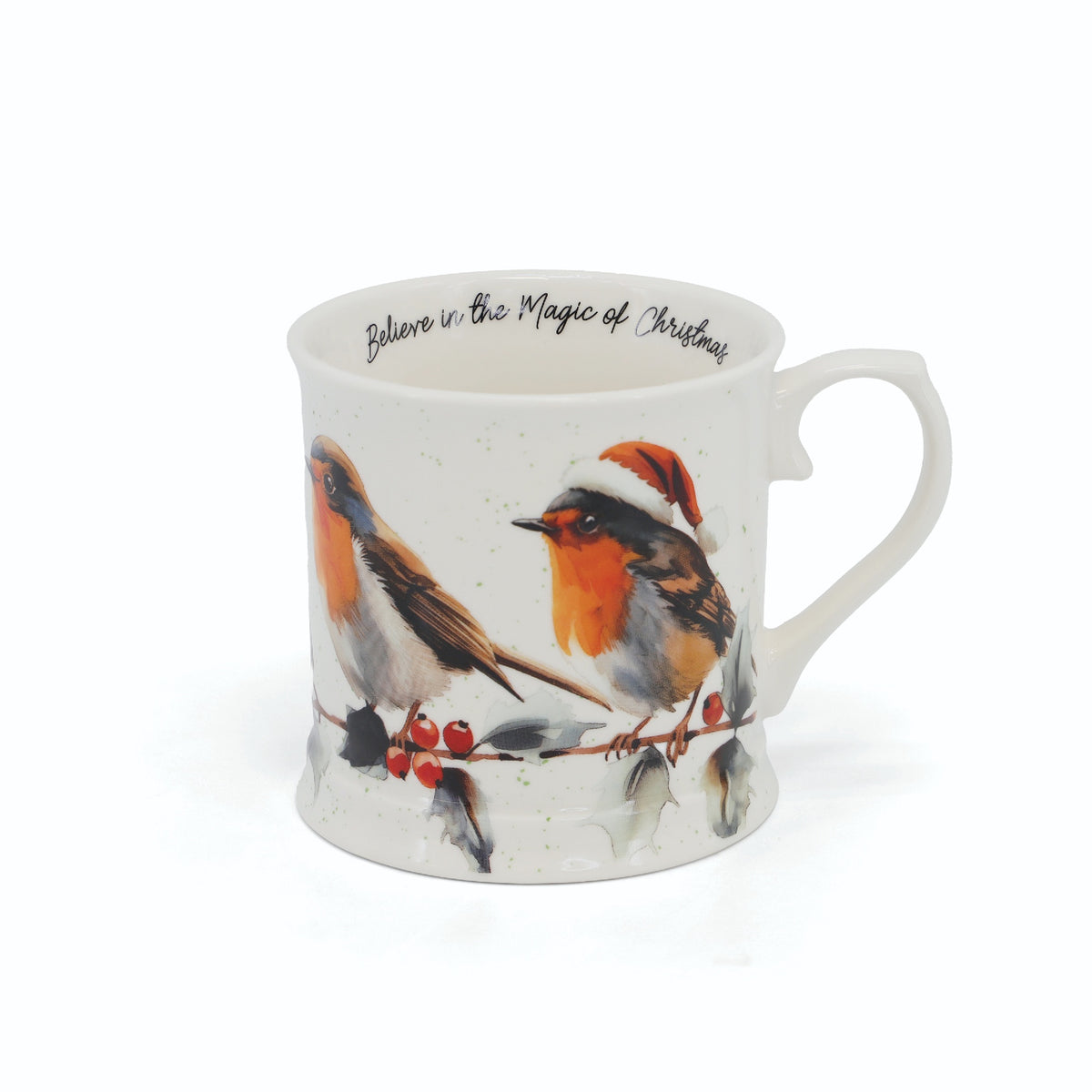 Tipperary Crystal Christmas Robin Tankards, Set of 2 - MUG SETS - Beattys of Loughrea