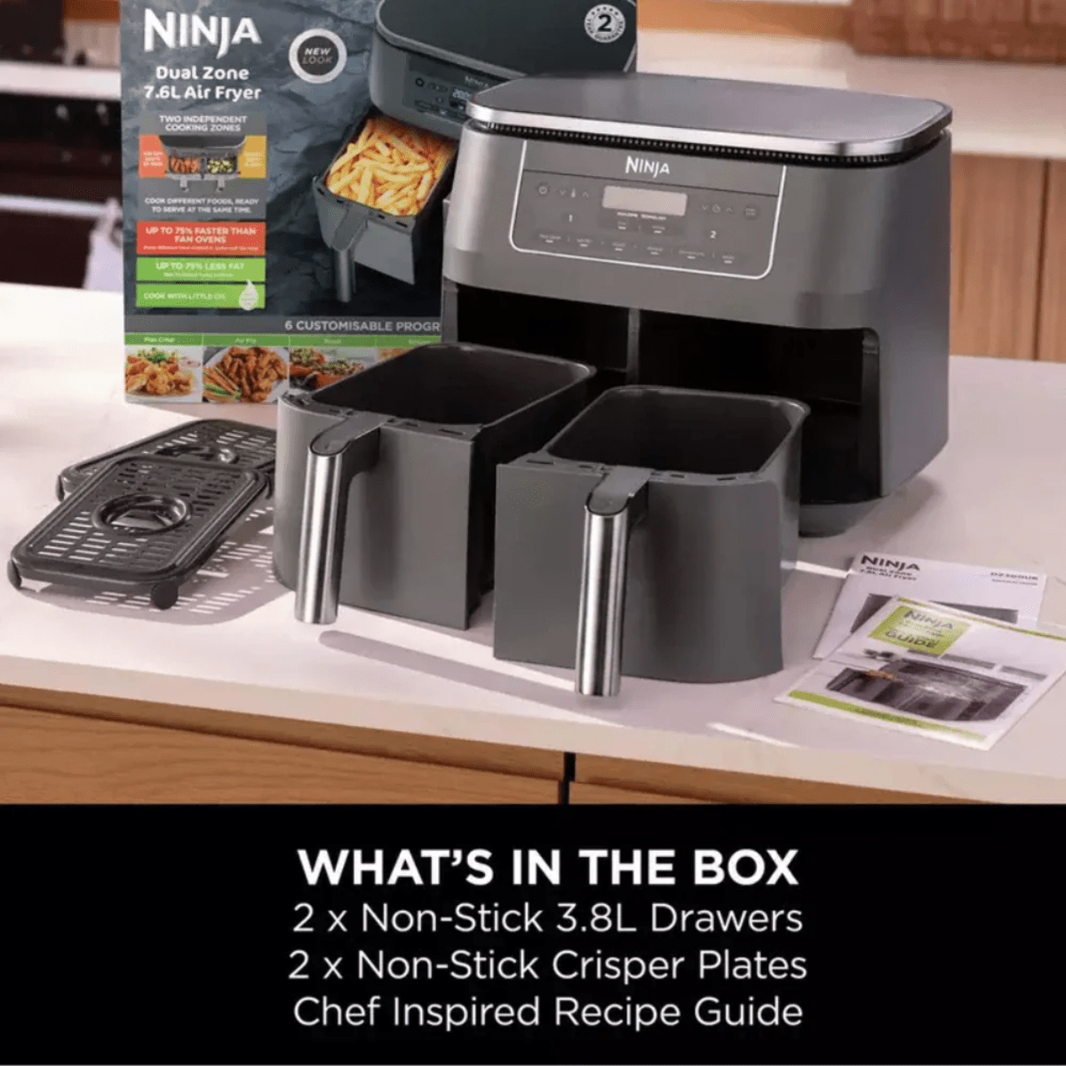 Ninja 6 - in - 1 Dual Zone Air Fryer (DZ300UK) - AIR FRYER / DEEP FAT FRYERS - Beattys of Loughrea
