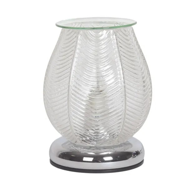 Electric Wax Melter Touch - Ribbed Clear Lustre 18cm - POT POURRI/AROMATHERAPY/OILS/DIFFUSER - Beattys of Loughrea