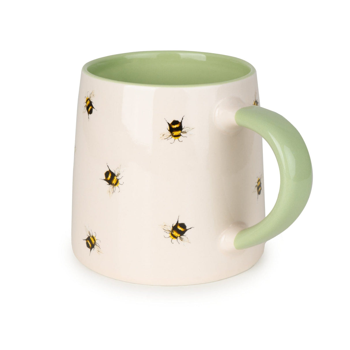 Tapered Mug - Soft Green Bees - MUG SETS - Beattys of Loughrea