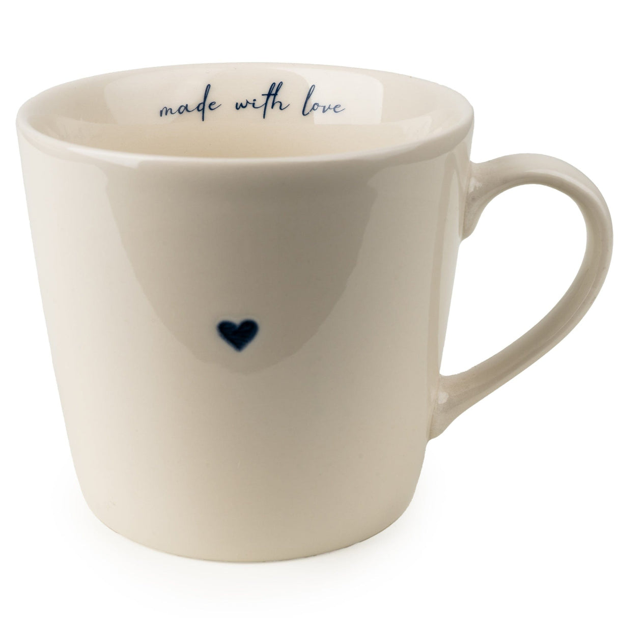 V - Shaped Mug - Wax Resist Blue Heart - MUG SETS - Beattys of Loughrea