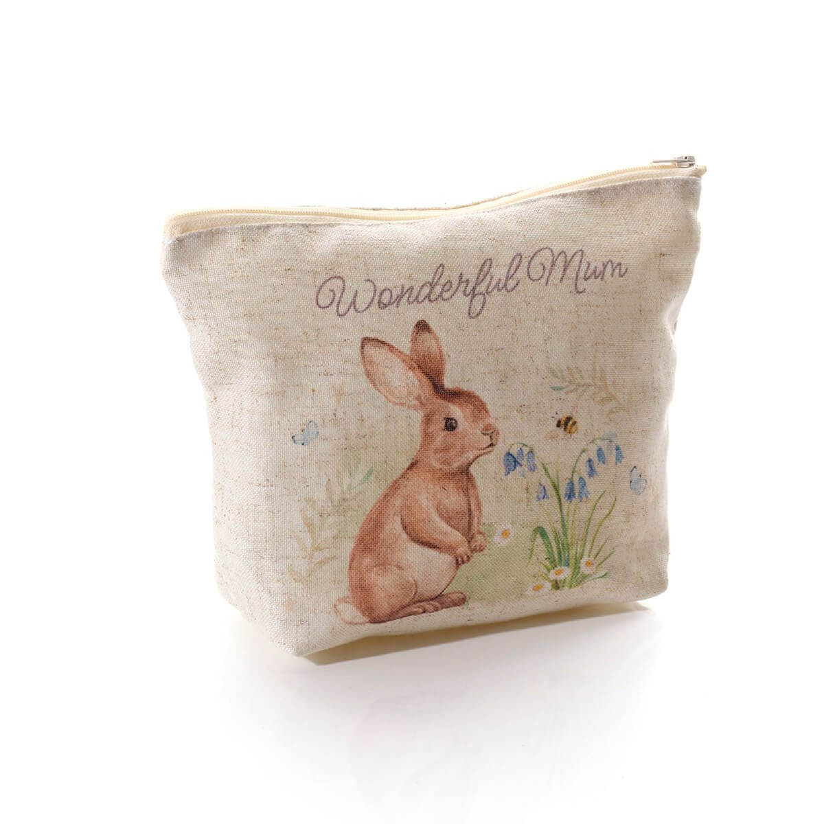 R13 MEADOW FIELDS WONDERFUL MUM BUNNY PRINTED ZIP POUCH 4ME124