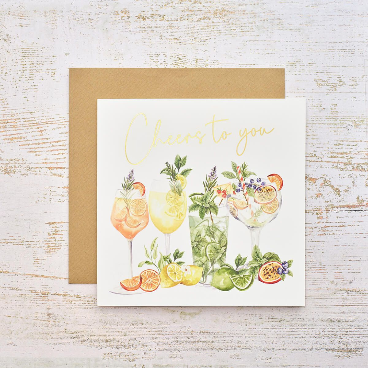 R13 CITRUS & CHEERS COCKTAILS CHEERS TO YOU GOLD CARD 4DR133