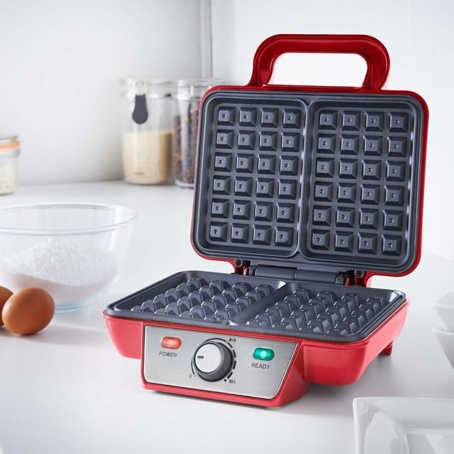 Global Gizmos Dual Waffle Maker – Red - PANCAKE WAFFLE MAKERS - Beattys of Loughrea